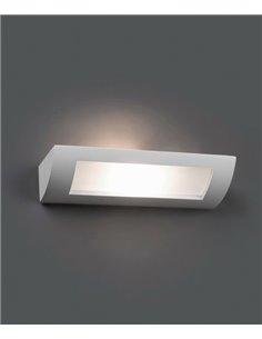 Aplique de pared Chera – Faro – Lámpara de yeso blanco, G9, 40 cm