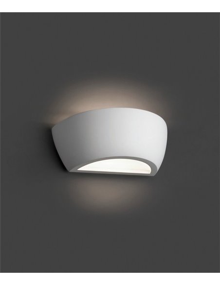 Aplique de pared Chera – Faro – Lámpara de yeso blanco, 24.5 cm