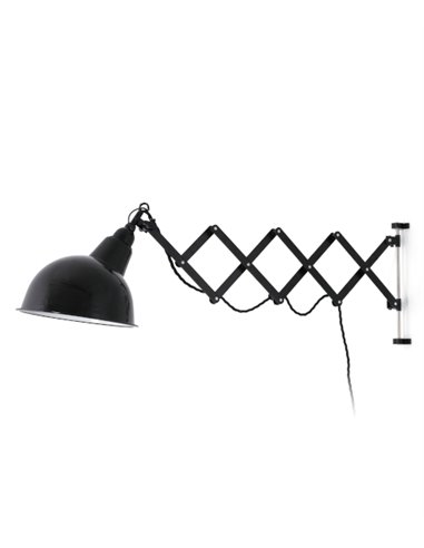 Lámpara de pared Ras – Faro – Extensible negra
