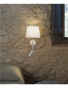 Lámpara aplique con lector Savoy – Faro – Lámpara de lectura, interruptor doble