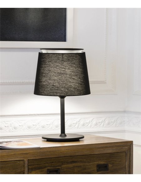 Lámpara de mesa Savoy – Faro – Pantalla textil 