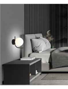 Aplique de pared Maui - ACB - Lámpara decorativa con pantalla esférica, IP44