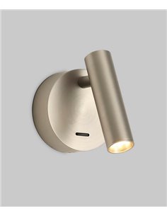 Aplique de pared Atria – ACB – Superficie, Lámpara de lectura, Cabezal orientable, Negro/Níquel  2