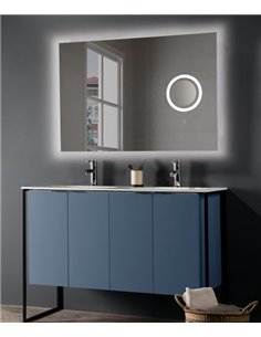 Espejo iluminado para baño Olter – ACB - Luz perimetral independiente, Espejo de aumento, LED 3000K, Táctil
