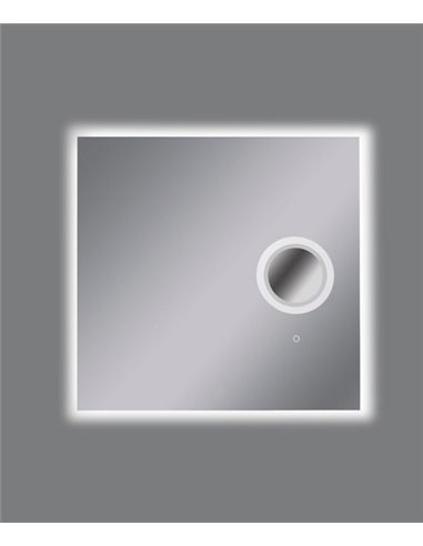 Espejo iluminado para baño Olter – ACB - Luz perimetral independiente, Espejo de aumento, LED 3000K, Táctil