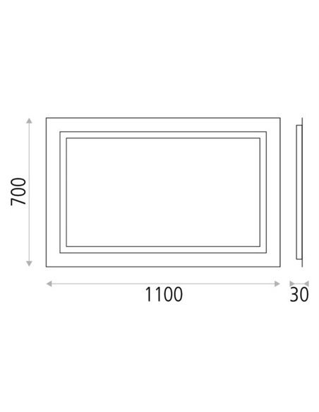 Espejo iluminado para baño Mul – ACB – Táctil, Pantalla multifuncional