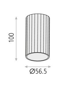 Plafón de techo Modrian – ACB – 1 luz, GU10 2