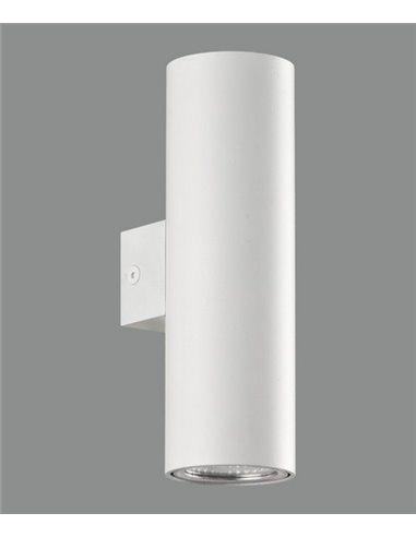 Aplique de pared Zoom – ACB – 2xGU10, Aluminio blanco-negro