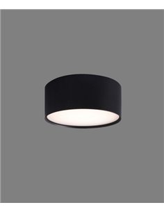 Plafón de techo redondo Linus – ACB – Aluminio blanco-negro, Ø 9-14 cm 2