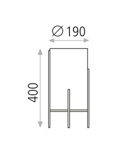 Lámpara de mesa Naos - ACB - Lámpara decorativa con pantalla cilíndrica textil blanca