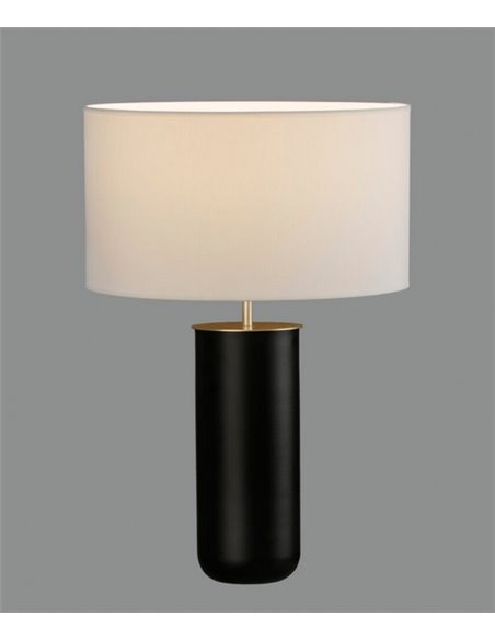 Lámpara de mesa Lindana – ACB – Lámpara de metal, Negra-Blanca