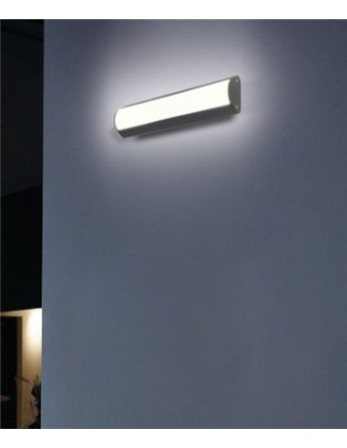 Todo tipo de Avispón Crítico Aplique de pared de exterior Aka – ACB – Lámpara de exterior negra, 30 cm