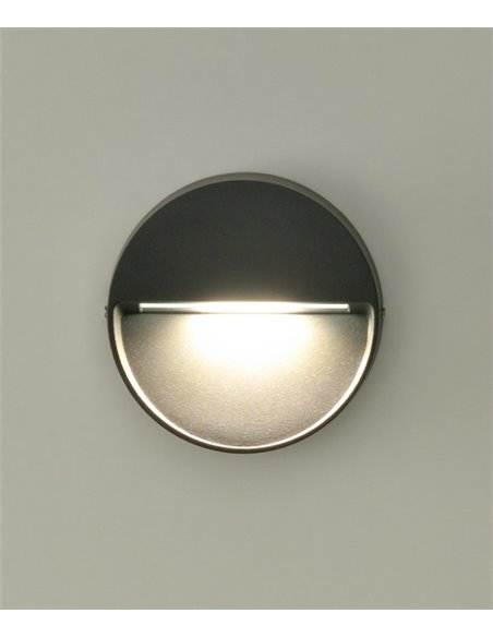 Lámpara de pared de exterior Spica – ACB – Lámpara antracita, IP65, 10 cm