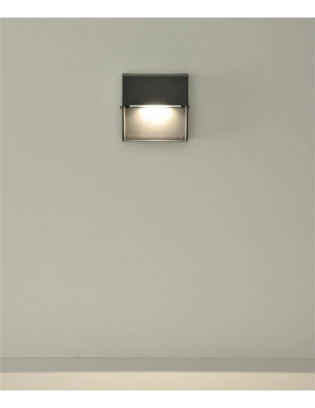 Lámpara de pared de exterior Nashira – ACB – Lámpara antracita, IP65, LED 3000K