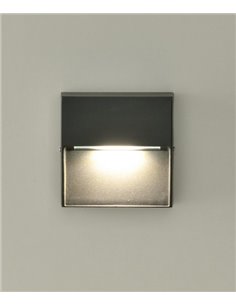Lámpara de pared de exterior Nashira – ACB – Lámpara antracita, IP65, LED 3000K