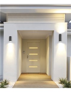Aplique de pared negro Nori - ACB – Lámpara de exterior de antracita
