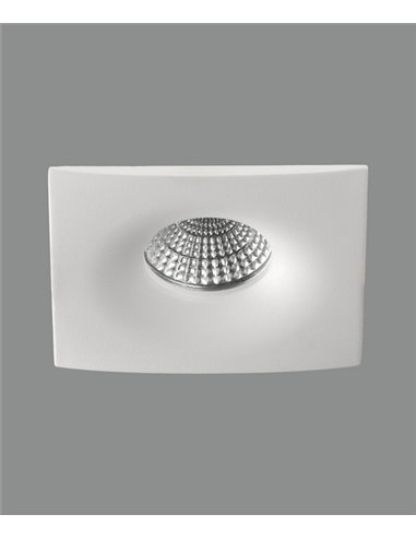 Foco de techo empotrable Doro – ACB – Downlight cuadrado, Aluminio blanco/negro, 1xGU10