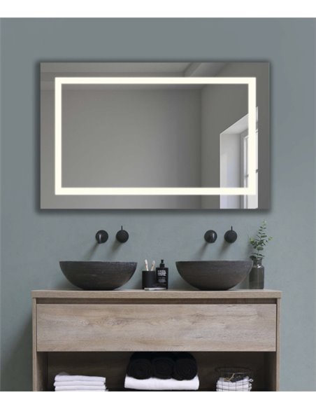 Espejo iluminado para baño Mul – ACB – Táctil, Pantalla multifuncional
