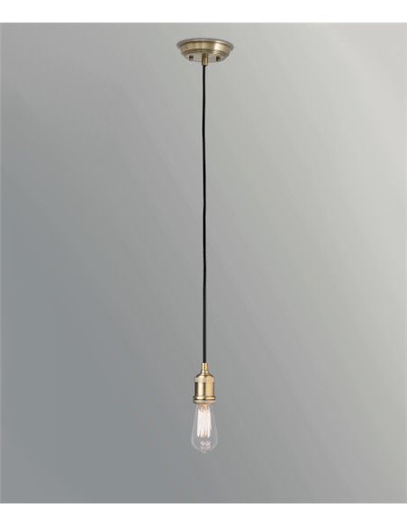 Lámpara colgante Art – Faro – Lámpara vintage dorado/negro