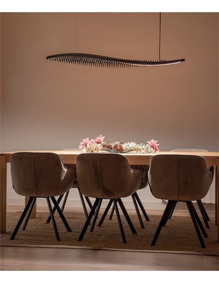 Lámpara colgante Fish – Novolux Exo – Lámpara de madera de haya, LED 2700K