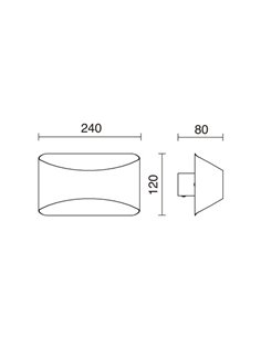 Aplique de pared Cooper – Novolux Exo – Aplique decorativo blanco y negro, LED 3000K, 24 cm