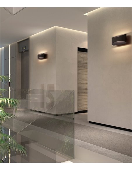 Aplique de pared Cooper – Novolux Exo – Aplique decorativo blanco y negro, LED 3000K, 24 cm
