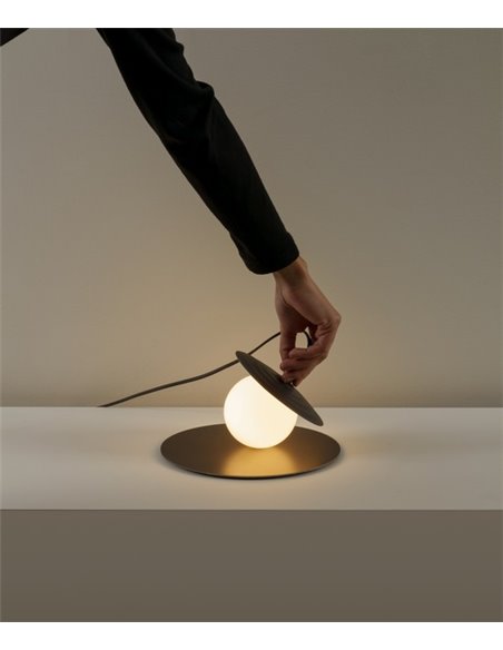 Lámpara de mesa Symphony – Milan – Lámpara decorativa, Tipo bola, visón