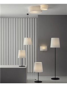 Lámpara de pie Manhattan - Massmi - Pantalla pergamino plisado, 170 cm 2