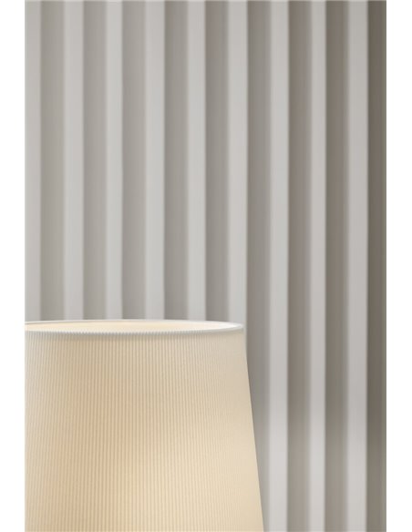 Lámpara de mesa Manhattan - Massmi, Pantalla pergamino plisado, Ø 30-35 cm