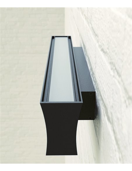 Aplique de pared Hanok – Mantra – Lámpara LED 3000K-4000K, Metal negro-blanco