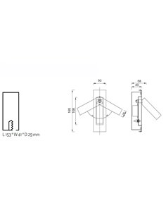 Aplique de pared Gokova – Mantra – Lámpara de pared empotrable, LED 3000K, Orientable