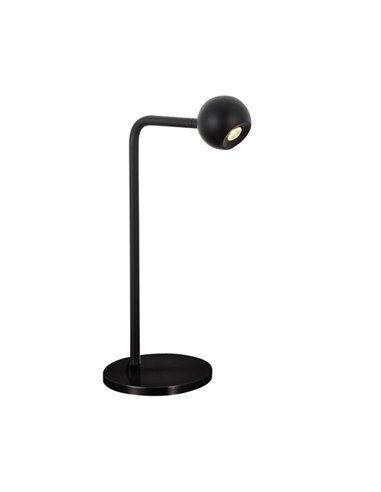 Lámpara de mesa Eyes – Mantra – Cabezal orientable, LED 3000K, Metal negro