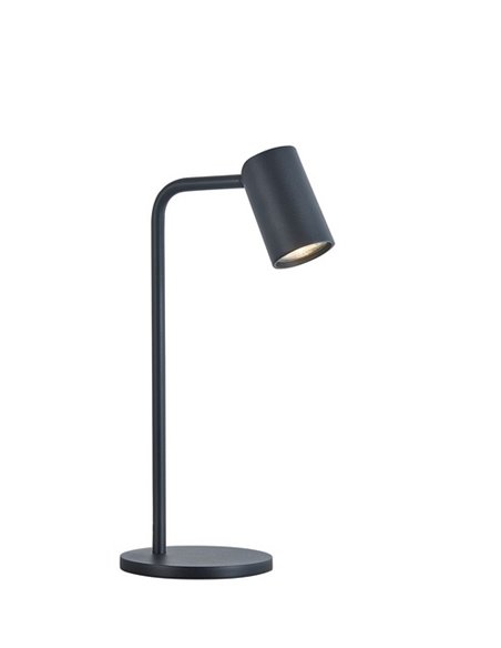 Lámpara de mesa Sal – Mantra – Lámpara de escritorio con cabezal orientable, Blanco-Negro