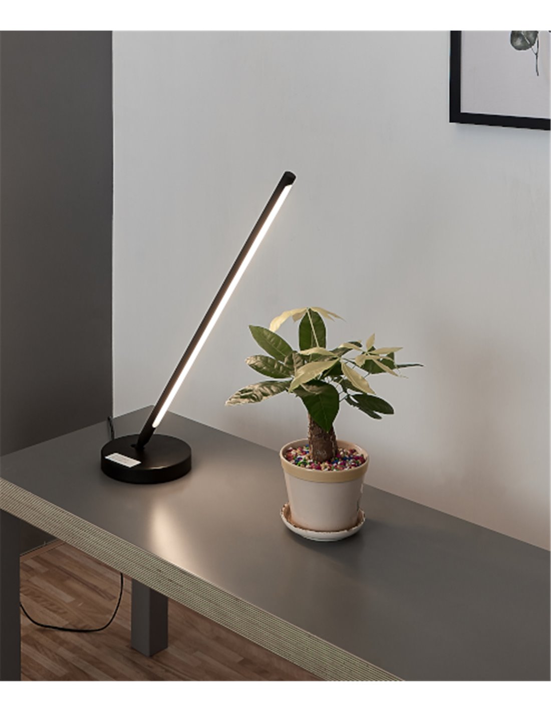 Lámpara portátil K4- Mantra – Lámpara de mesa exterior LED 3000K, Regulable  táctil, Blanco/Negro/Corten