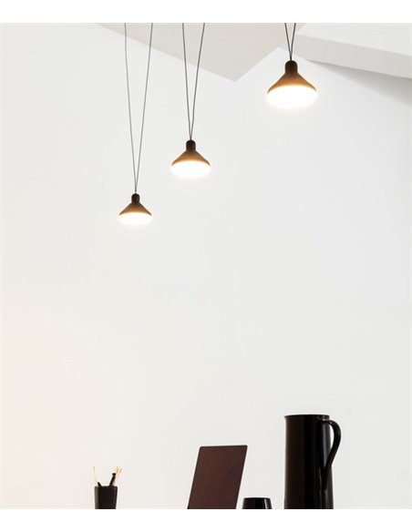 Colgante de techo Antares – Mantra – Lámpara colgante negra con 3 luces LED 3000K 1770 lm