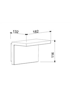 Aplique de pared de exterior Ruka – Mantra – Lámpara de exterior de madera, IP65 LED 3000K 2