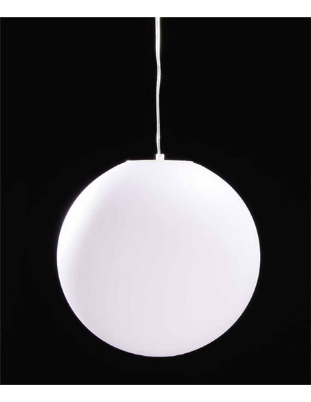 Lámpara colgante Avoriaz – Mantra – Lámpara de exterior tipo bola Chill out, 35-40-50 cm, blanca