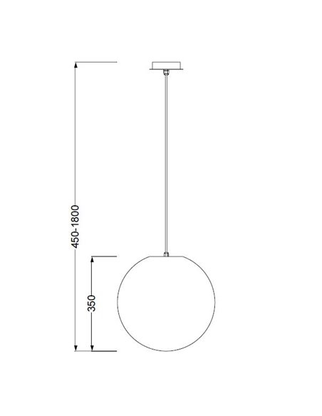 Lámpara colgante Avoriaz – Mantra – Lámpara de exterior tipo bola Chill out, 35-40-50 cm, blanca