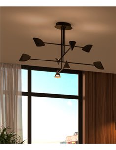 Lámpara colgante Capuccina – Mantra – Lámpara de techo decorativa LED 3000K, negra/blanca