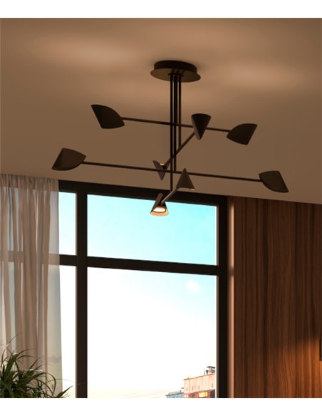 Lámpara colgante Capuccina – Mantra – Lámpara de techo decorativa LED 3000K, negra/blanca