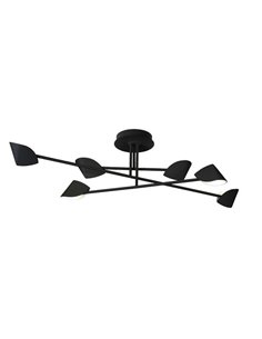 Plafón de techo Capuccina – Mantra – Lámpara de techo 6 luces, LED 3000K, negro-blanco 2