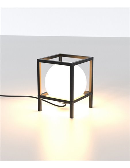 Lámpara de mesa Desigual – Mantra – Lámpara bola, 1xE27, Negra