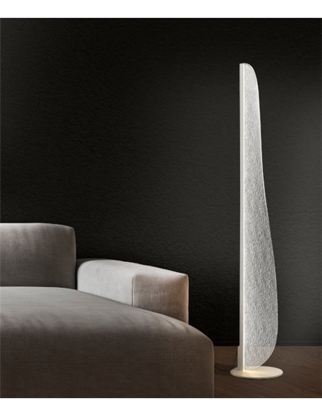 Lámpara de pie Bianca – Mantra – Pie de salón decorativo blanco, LED 3000K
