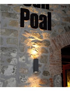 IP54 grey/anthracite outdoor wall light with a rectangular shape - Cub - Dopo - Exo