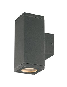 IP54 grey/anthracite outdoor wall light with a rectangular shape - Cub - Dopo - Exo 2