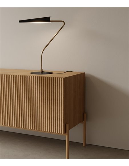 Lámpara de mesa Bion – Aromas – Lámpara decorativa negra+oro, Regulable, LED 2700K