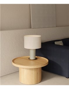 Lámpara de mesa Dab – Aromas – Lámpara decorativa de cerámica, Pantalla incluida