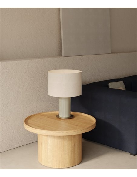 Lámpara de mesa Dab – Aromas – Lámpara decorativa de cerámica, Pantalla incluida