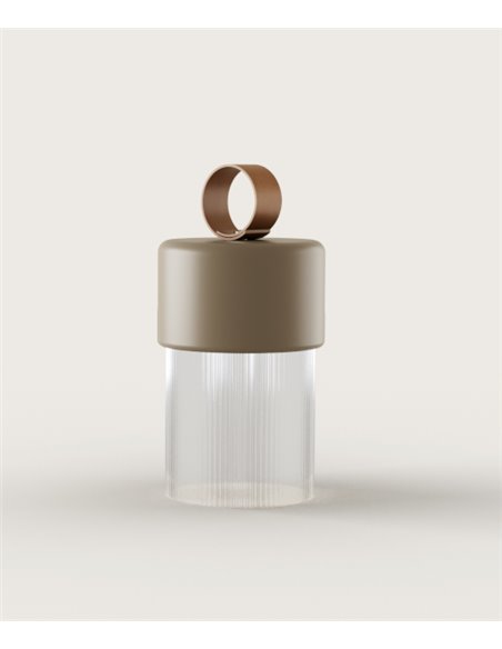 Lámpara de mesa Bora – Aromas – Lámpara de cerámica y vidrio, con batería recargable, regulable LED