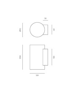 Aplique de pared Calp – Aromas – Lámpara de pared de cerámica, G9 LED 3000K 2